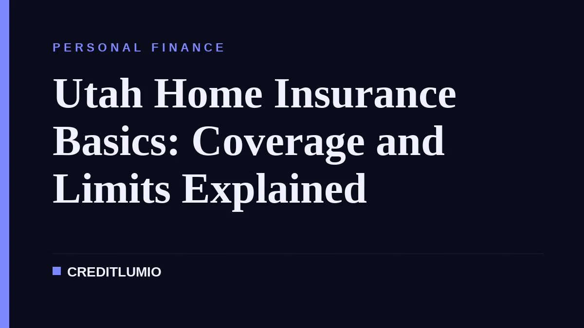 Utah Home Insurance Basics: Coverage and Limits Explained