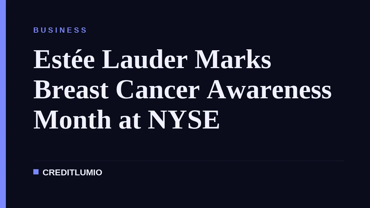 Estée Lauder Marks Breast Cancer Awareness Month at NYSE