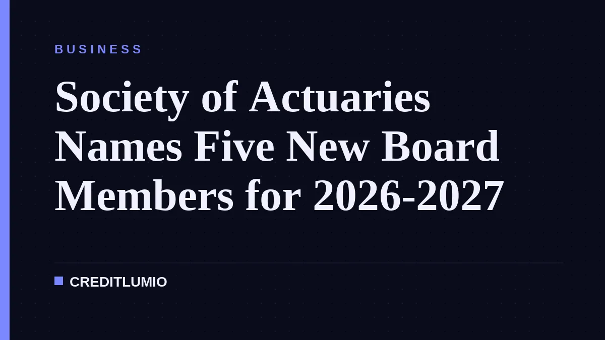 Society of Actuaries Names Five New Board Members for 2026-2027