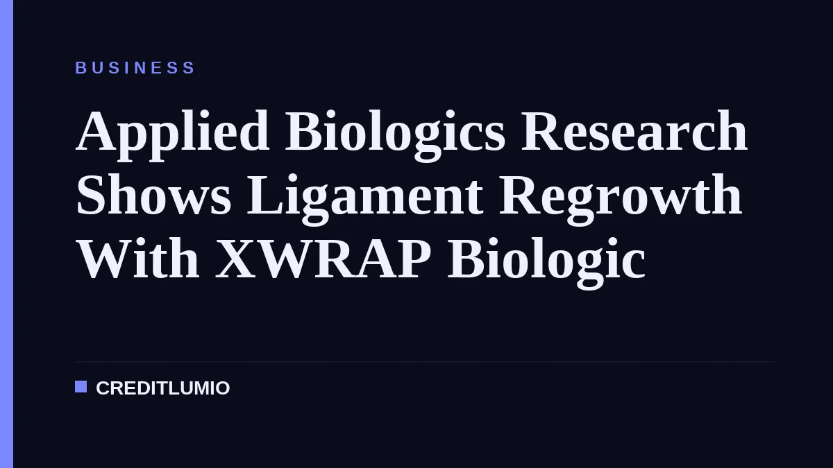 Applied Biologics Research Shows Ligament Regrowth With XWRAP Biologic