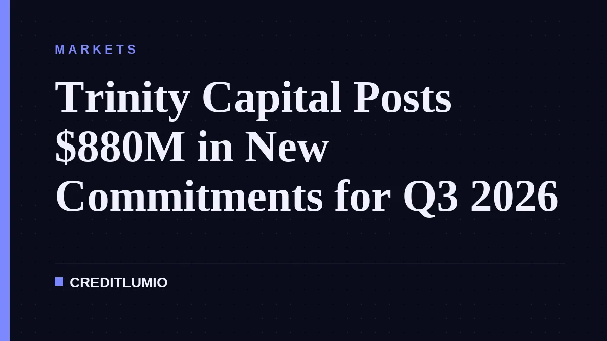 Trinity Capital Posts $880M in New Commitments for Q3 2026