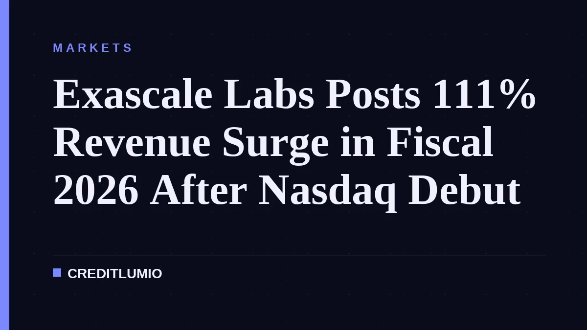 Exascale Labs Posts 111% Revenue Surge in Fiscal 2026 After Nasdaq Debut