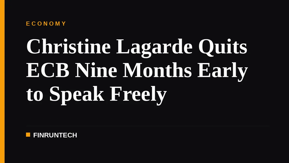 Christine Lagarde Quits ECB Nine Months Early to Speak Freely