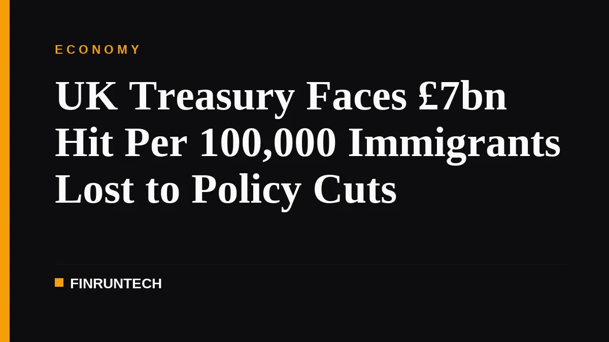 UK Treasury Faces £7bn Hit Per 100,000 Immigrants Lost to Policy Cuts