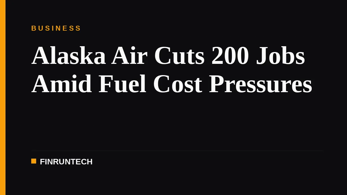 Alaska Air Cuts 200 Jobs Amid Fuel Cost Pressures