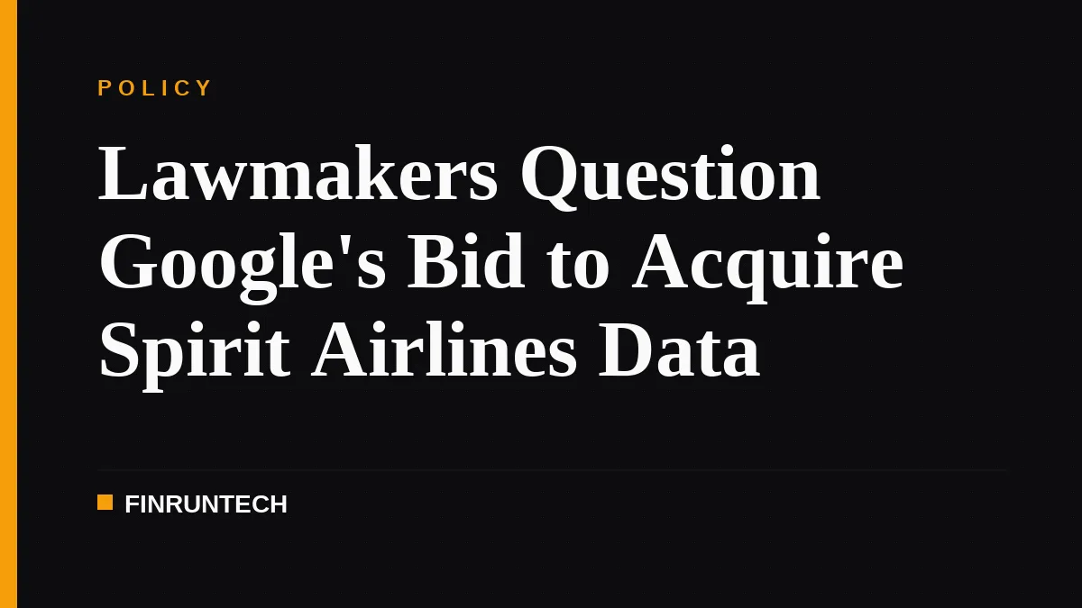 Lawmakers Question Google's Bid to Acquire Spirit Airlines Data