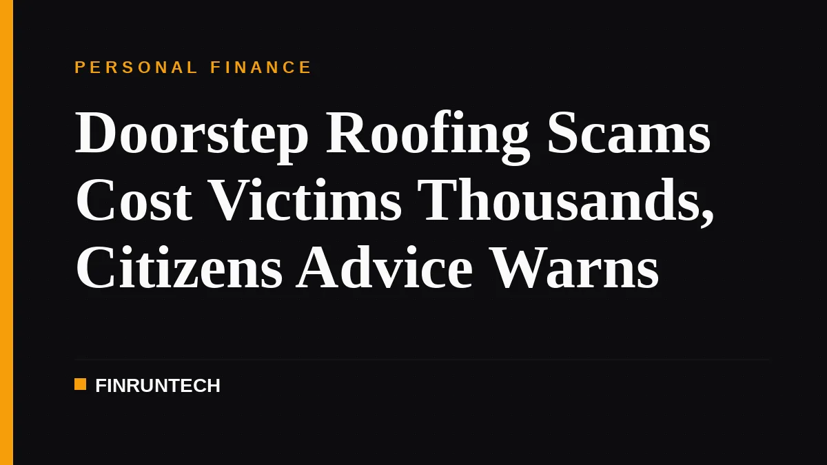 Doorstep Roofing Scams Cost Victims Thousands, Citizens Advice Warns