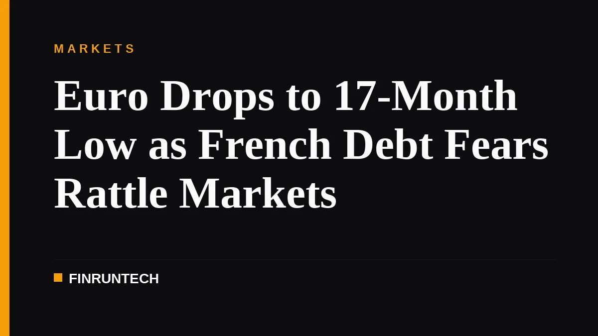 Euro Drops to 17-Month Low as French Debt Fears Rattle Markets