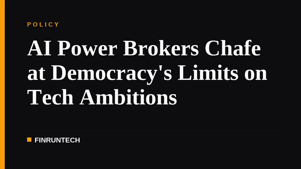 AI Power Brokers Chafe at Democracy's Limits on Tech Ambitions