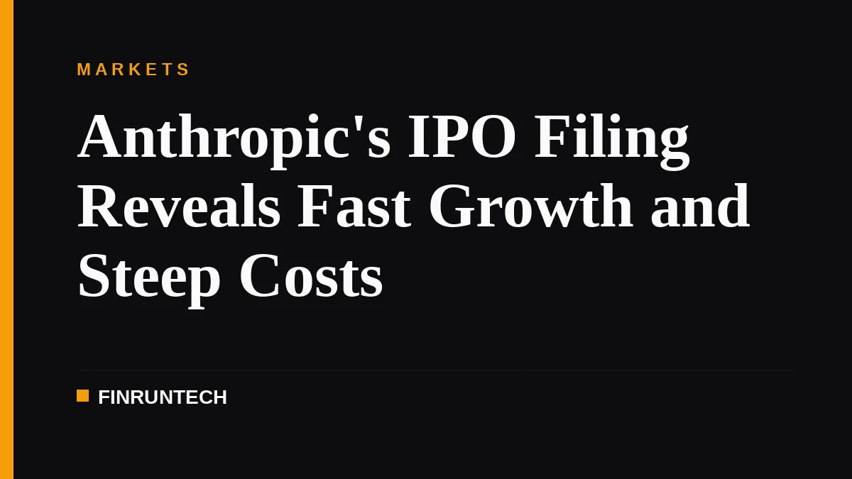 Anthropic's IPO Filing Reveals Fast Growth and Steep Costs