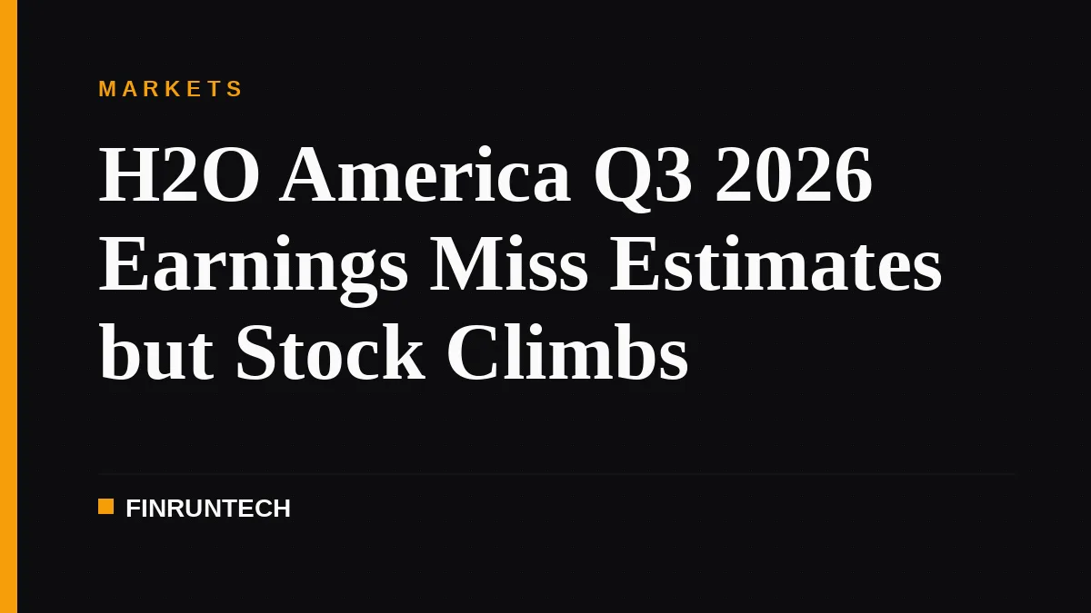 H2O America Q3 2026 Earnings Miss Estimates but Stock Climbs