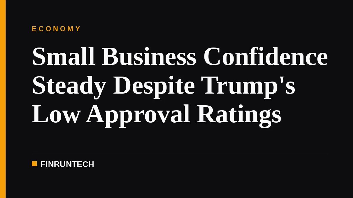 Small Business Confidence Steady Despite Trump's Low Approval Ratings