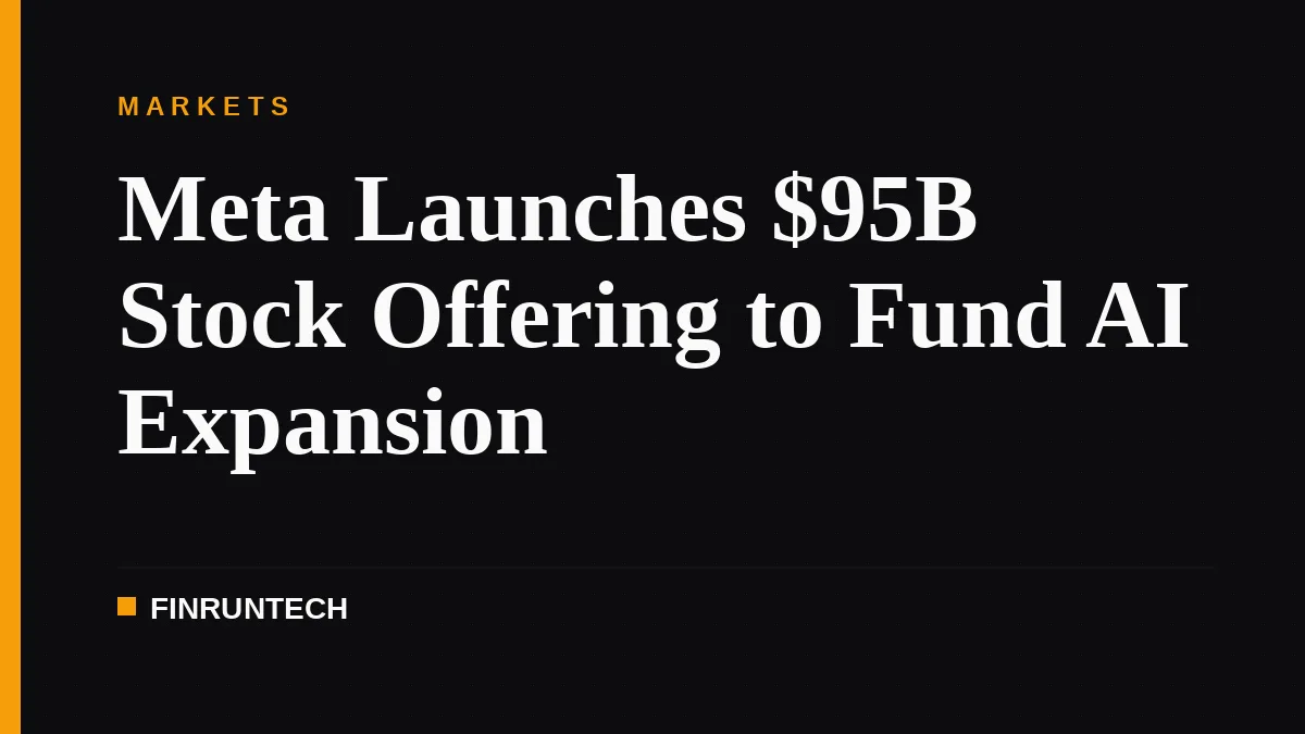 Meta Launches $95B Stock Offering to Fund AI Expansion