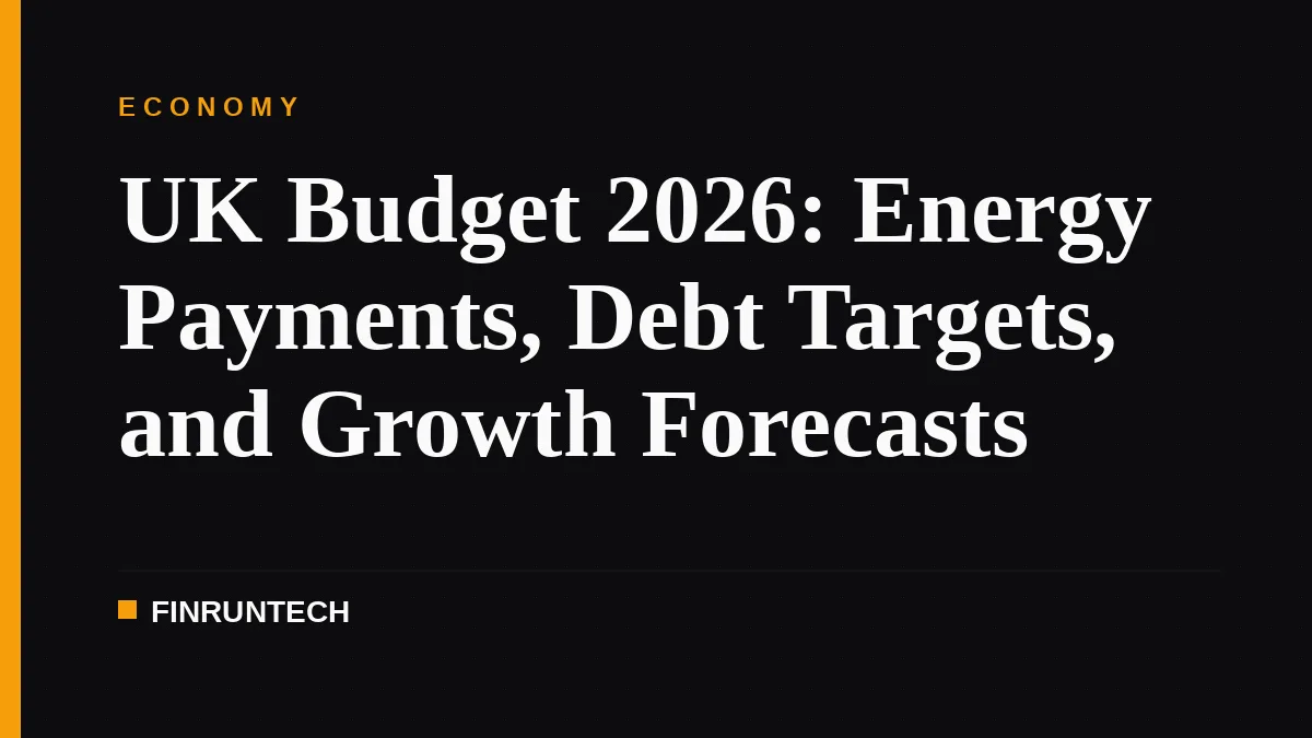 UK Budget 2026: Energy Payments, Debt Targets, and Growth Forecasts