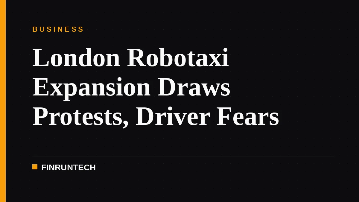 London Robotaxi Expansion Draws Protests, Driver Fears