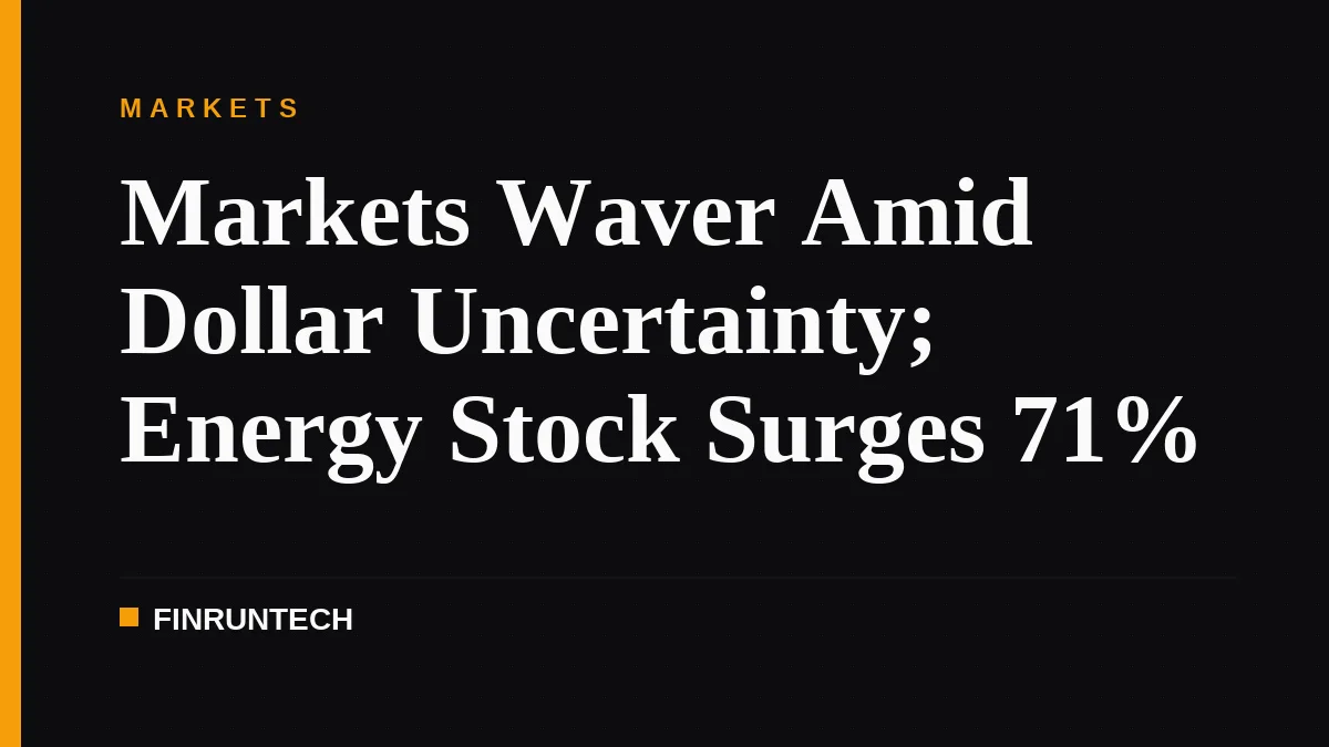 Markets Waver Amid Dollar Uncertainty; Energy Stock Surges 71%