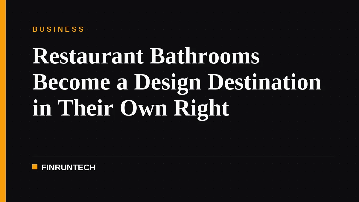 Restaurant Bathrooms Become a Design Destination in Their Own Right