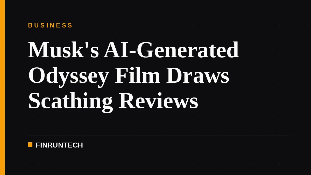 Musk's AI-Generated Odyssey Film Draws Scathing Reviews