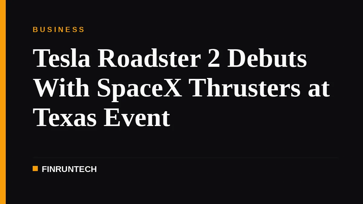 Tesla Roadster 2 Debuts With SpaceX Thrusters at Texas Event