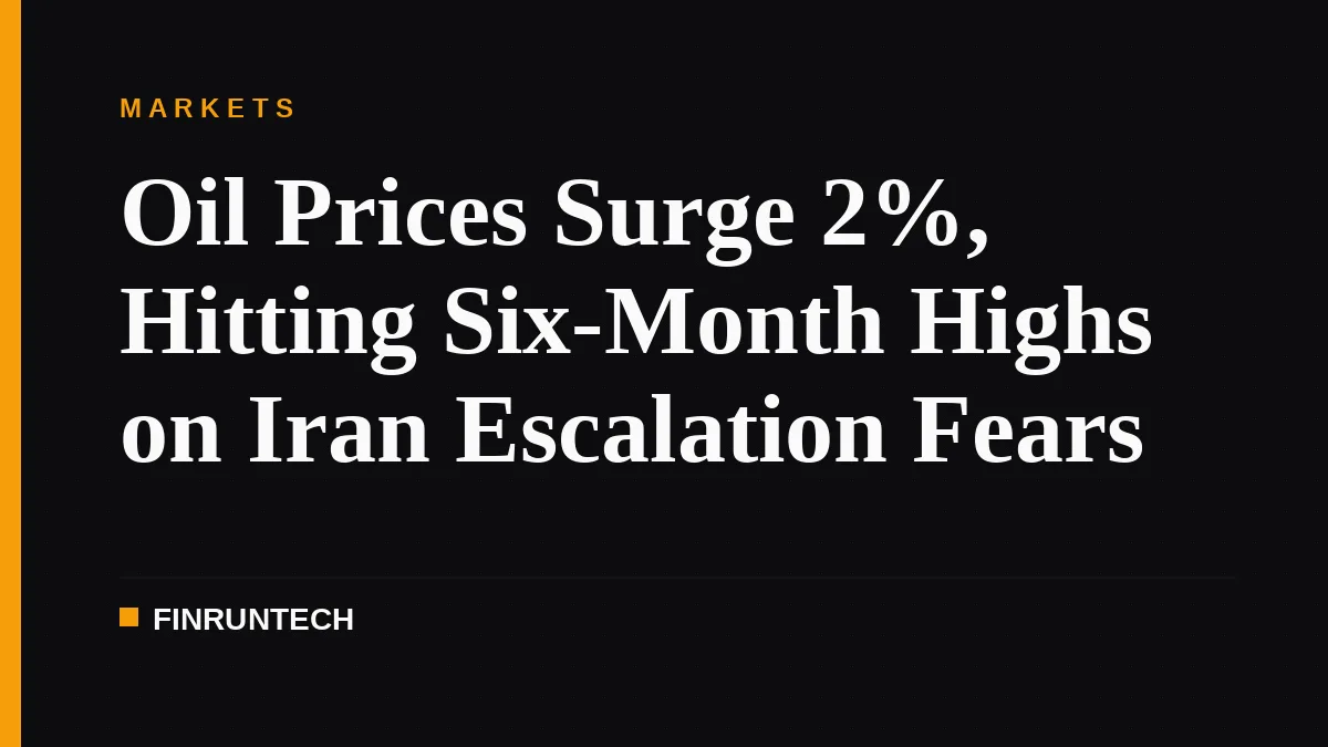 Oil Prices Surge 2%, Hitting Six-Month Highs on Iran Escalation Fears