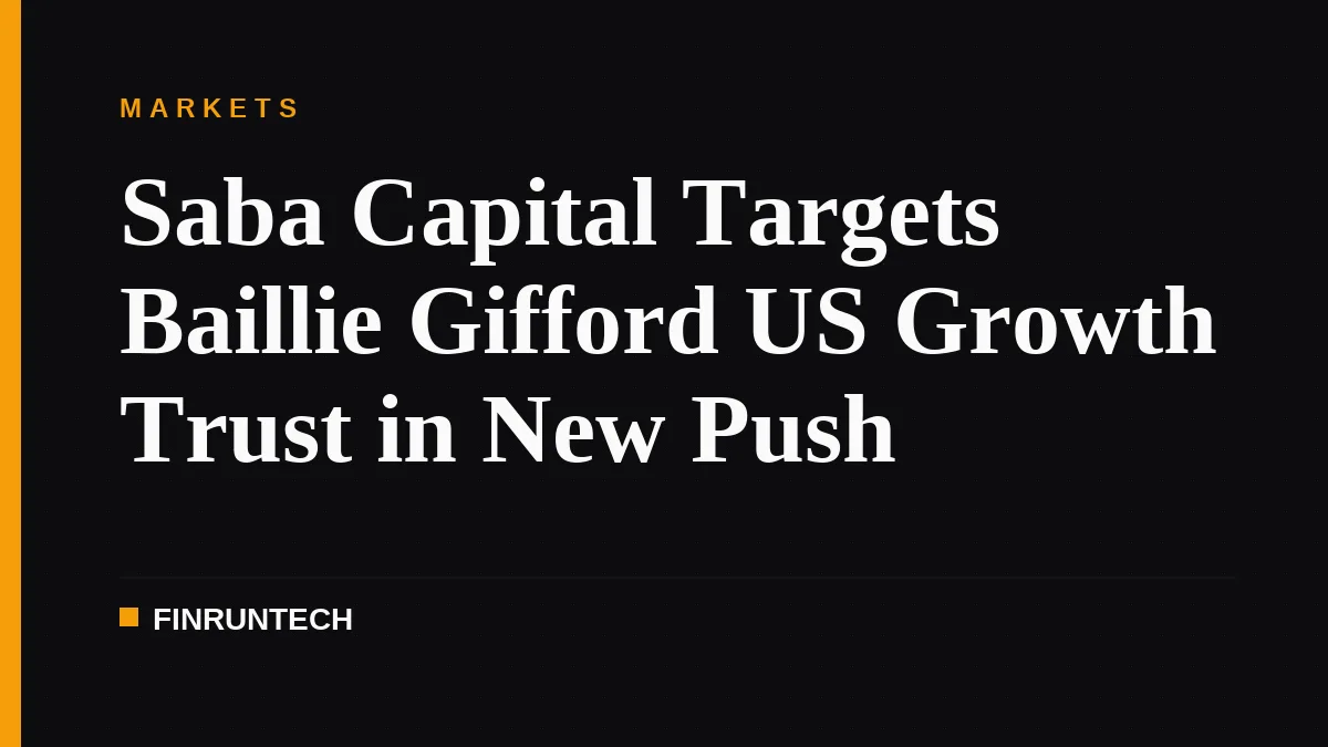 Saba Capital Targets Baillie Gifford US Growth Trust in New Push