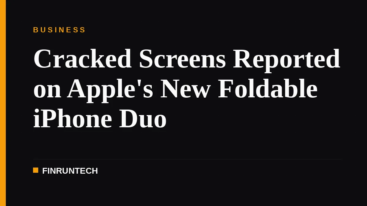 Cracked Screens Reported on Apple's New Foldable iPhone Duo