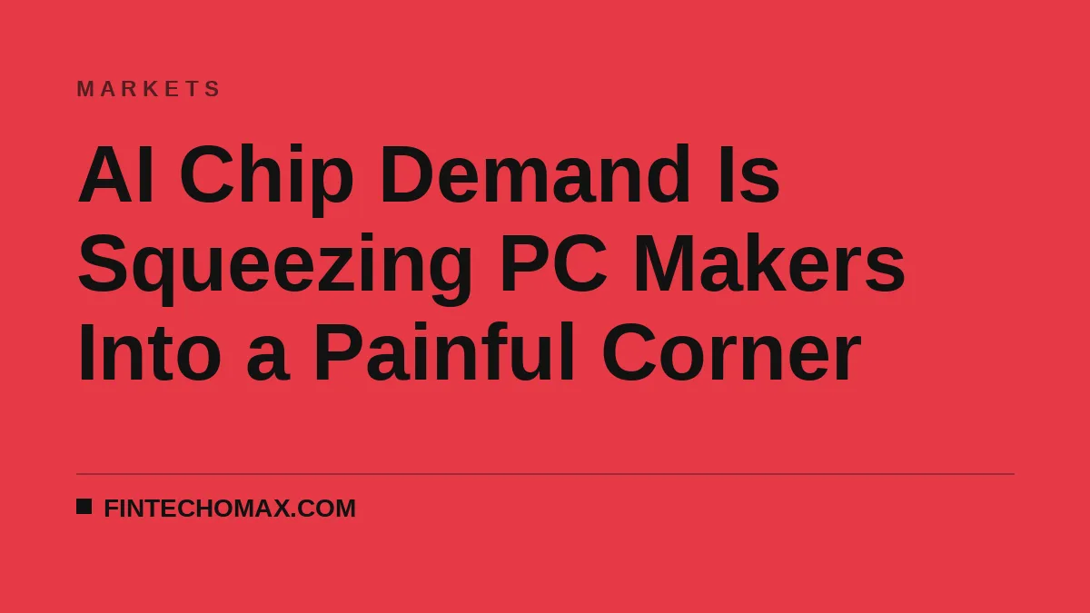 AI Chip Demand Is Squeezing PC Makers Into a Painful Corner