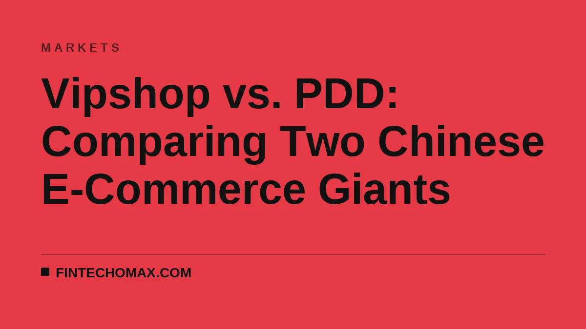 Vipshop vs. PDD: Comparing Two Chinese E-Commerce Giants