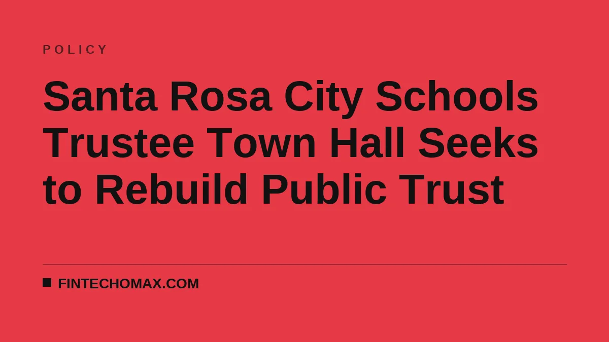 Santa Rosa City Schools Trustee Town Hall Seeks to Rebuild Public Trust