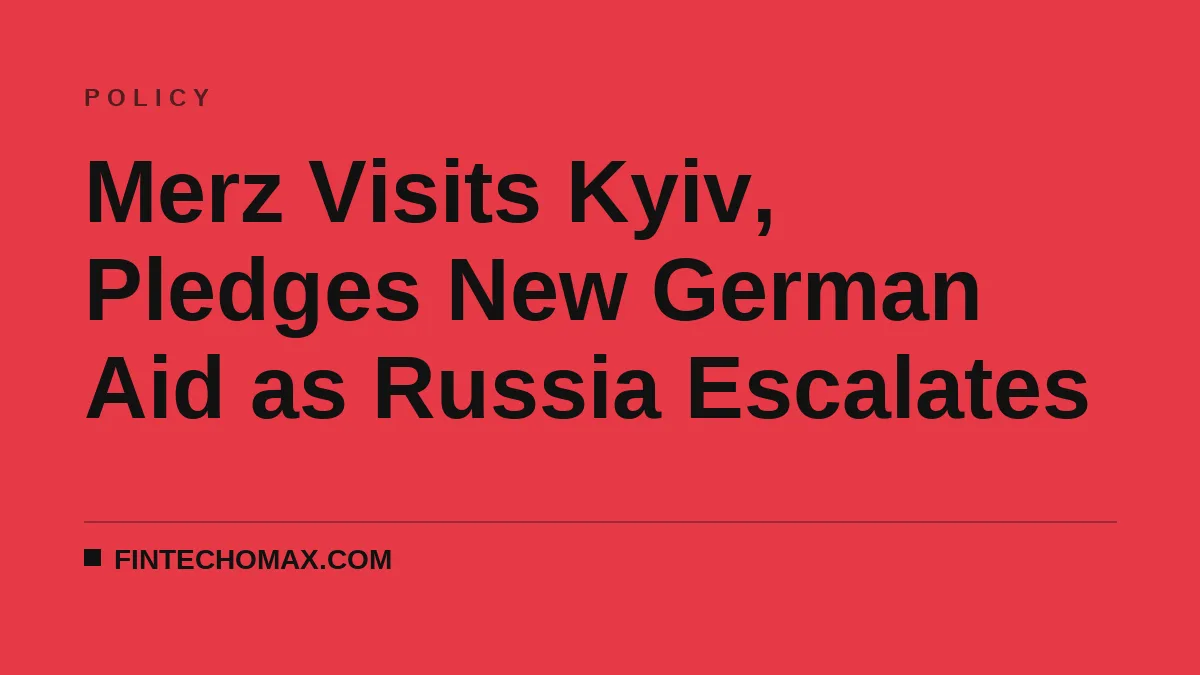 Merz Visits Kyiv, Pledges New German Aid as Russia Escalates