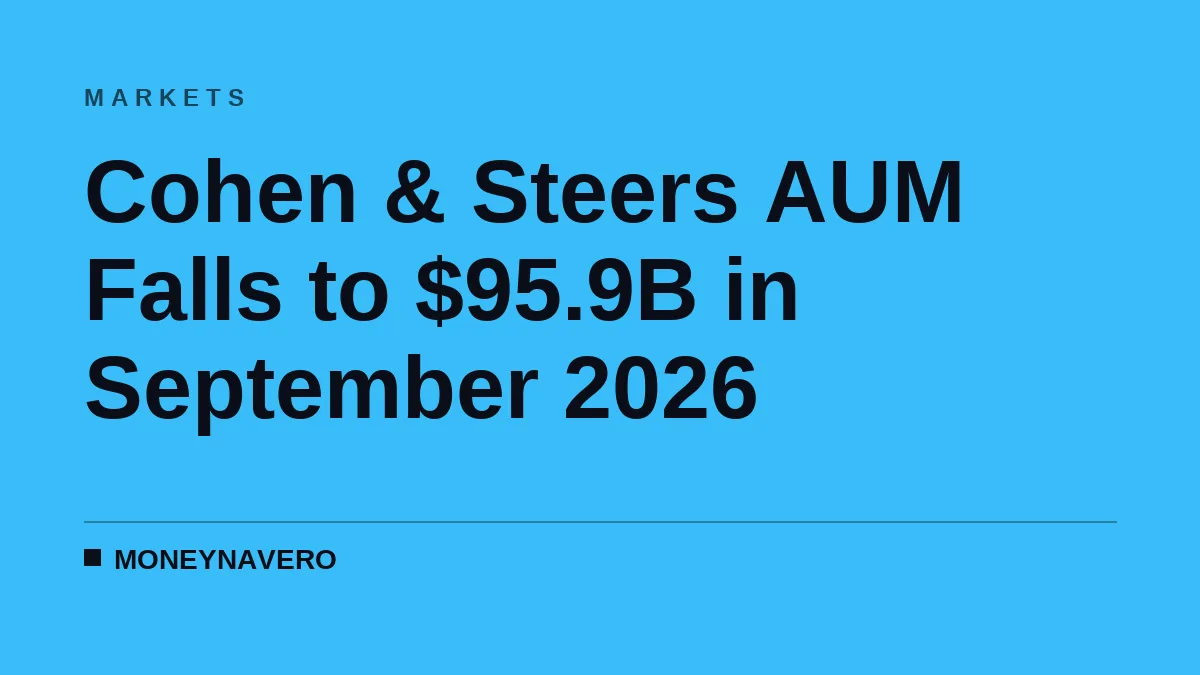 Cohen & Steers AUM Falls to $95.9B in September 2026