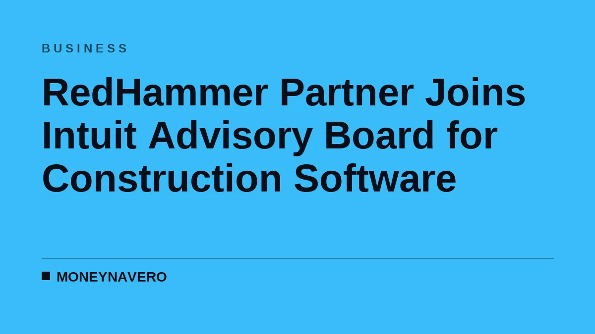 RedHammer Partner Joins Intuit Advisory Board for Construction Software