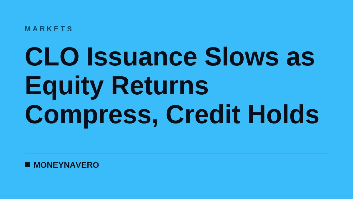 CLO Issuance Slows as Equity Returns Compress, Credit Holds