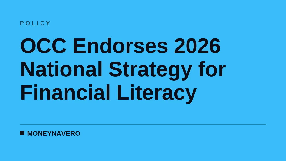 OCC Endorses 2026 National Strategy for Financial Literacy