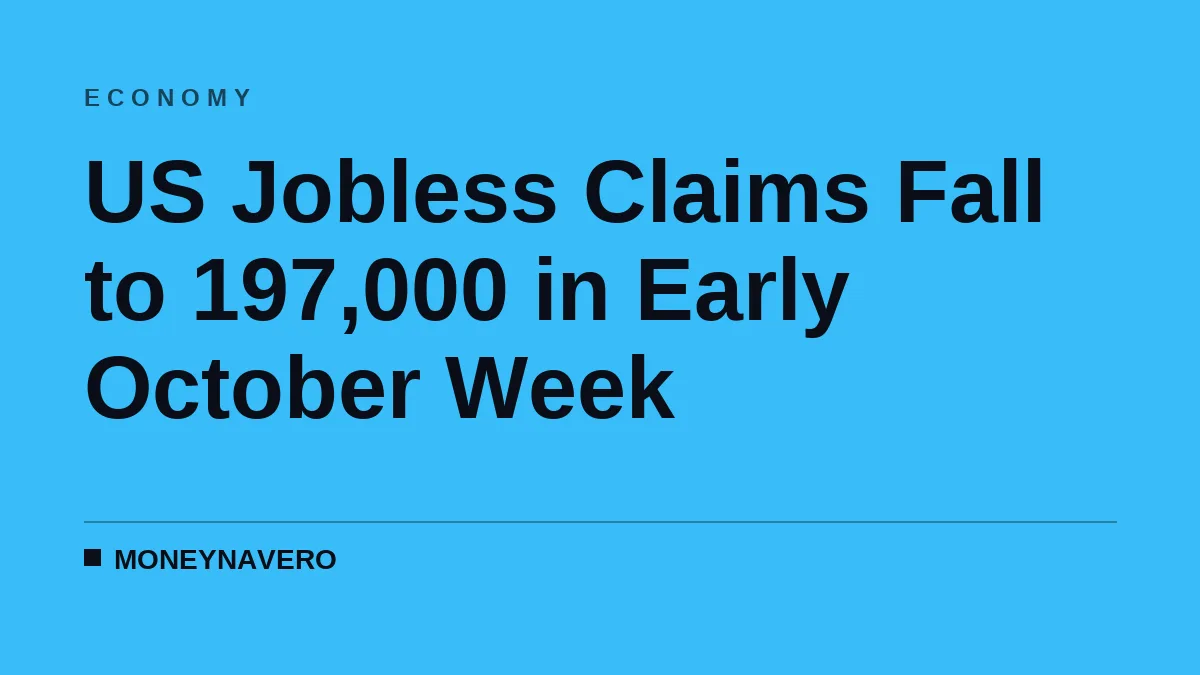 US Jobless Claims Fall to 197,000 in Early October Week