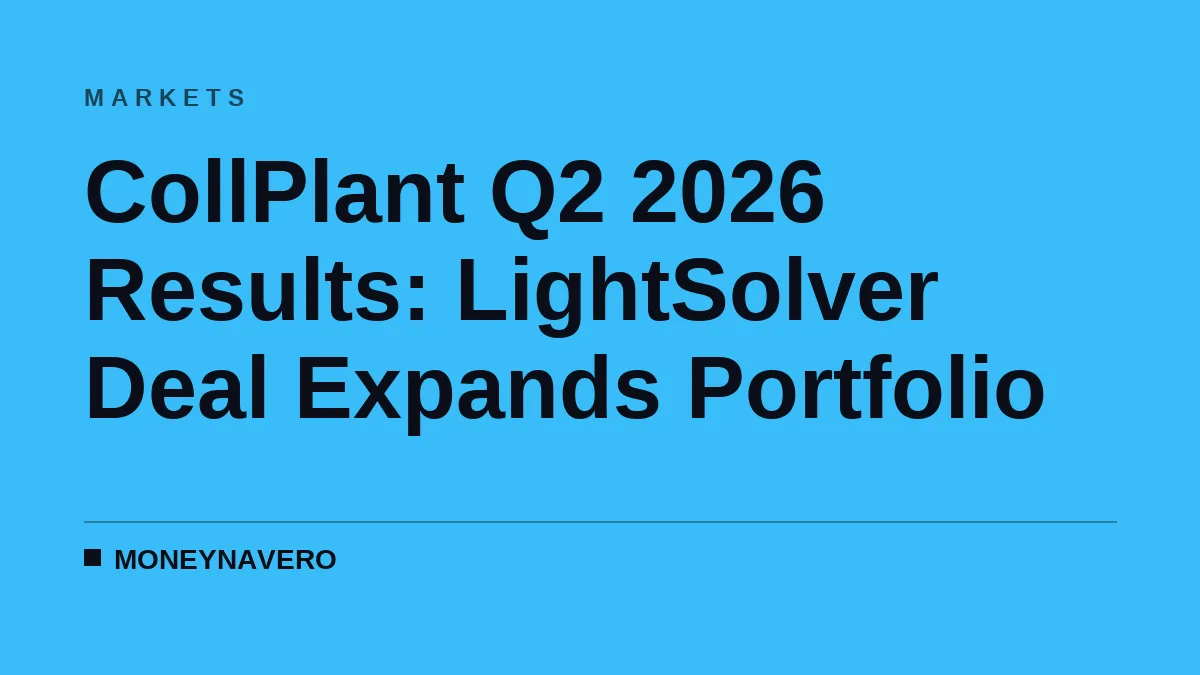 CollPlant Q2 2026 Results: LightSolver Deal Expands Portfolio