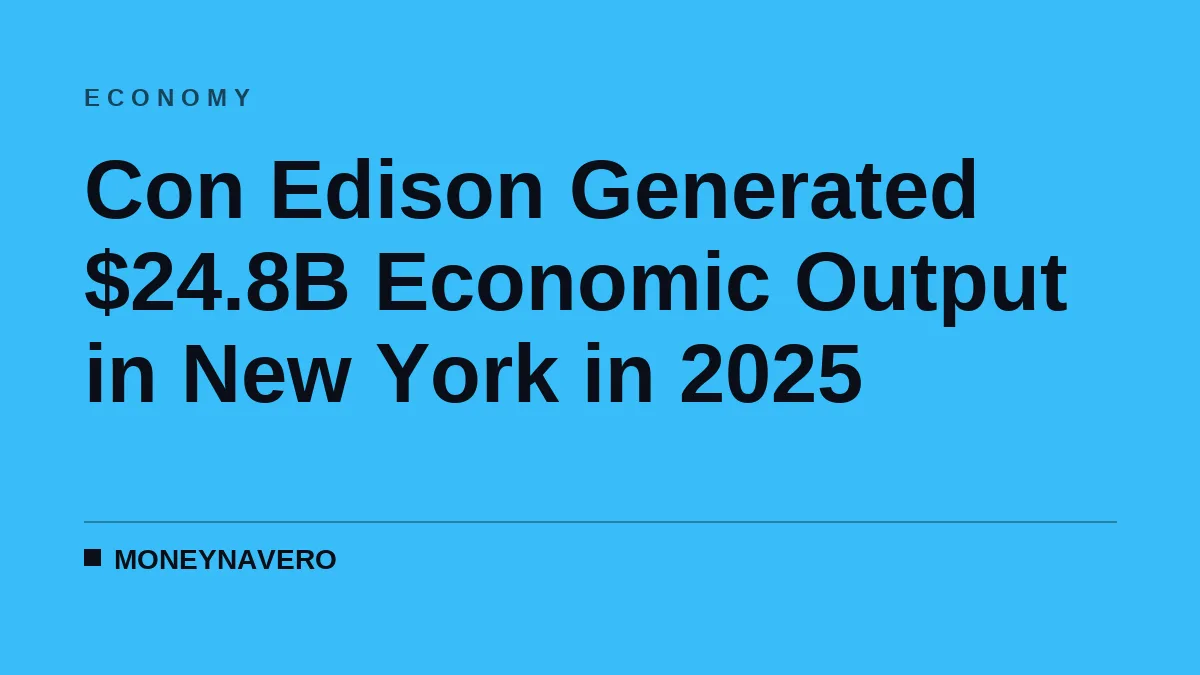 Con Edison Generated $24.8B Economic Output in New York in 2025