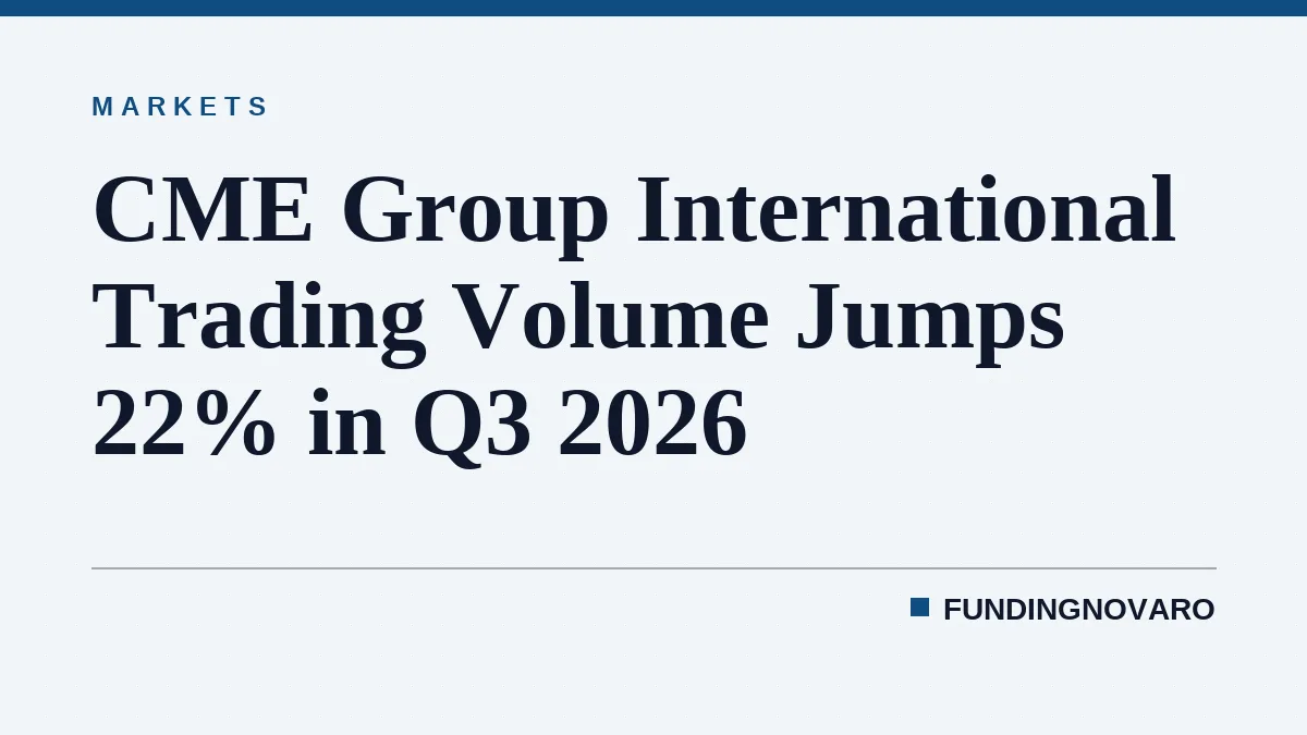 CME Group International Trading Volume Jumps 22% in Q3 2026