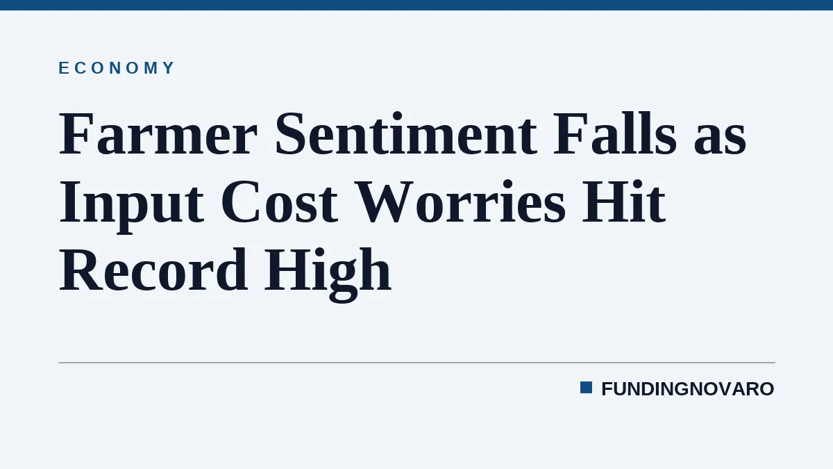 Farmer Sentiment Falls as Input Cost Worries Hit Record High