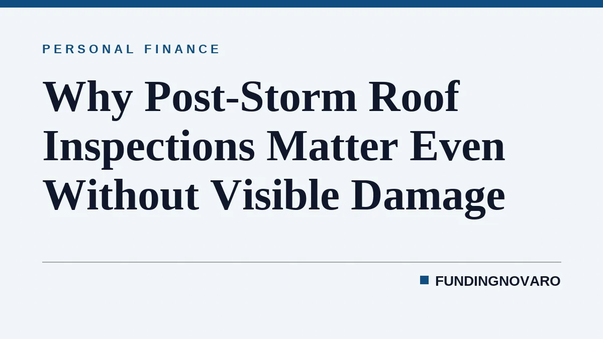 Why Post-Storm Roof Inspections Matter Even Without Visible Damage