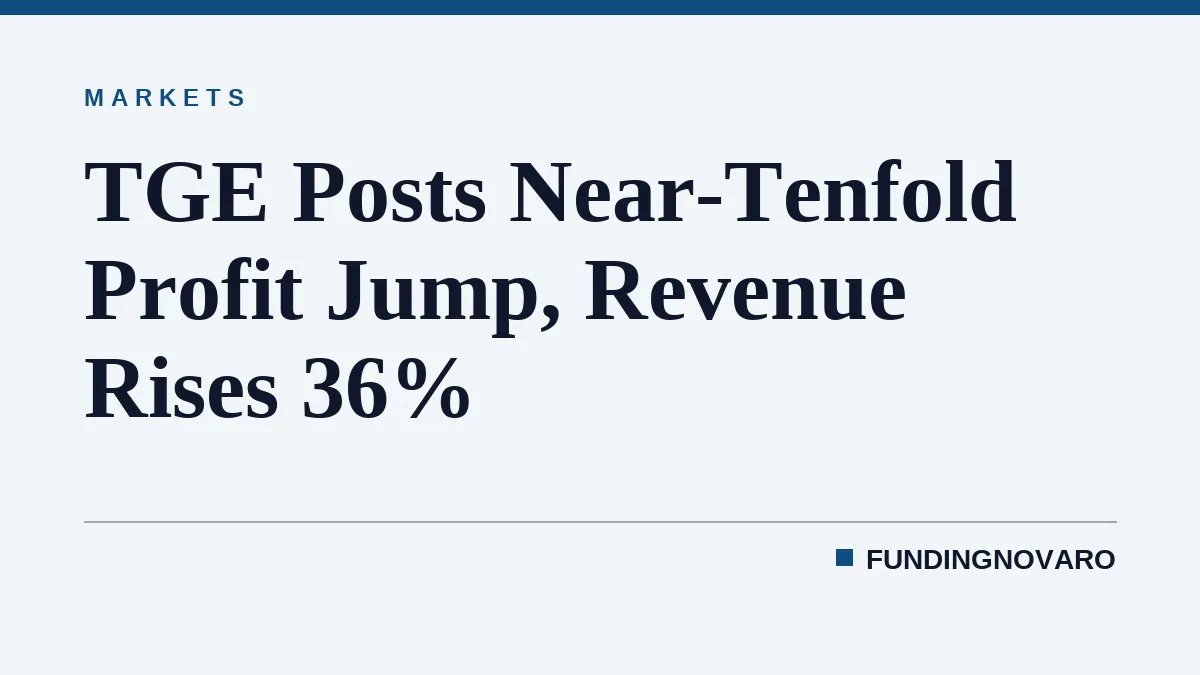 TGE Posts Near-Tenfold Profit Jump, Revenue Rises 36%