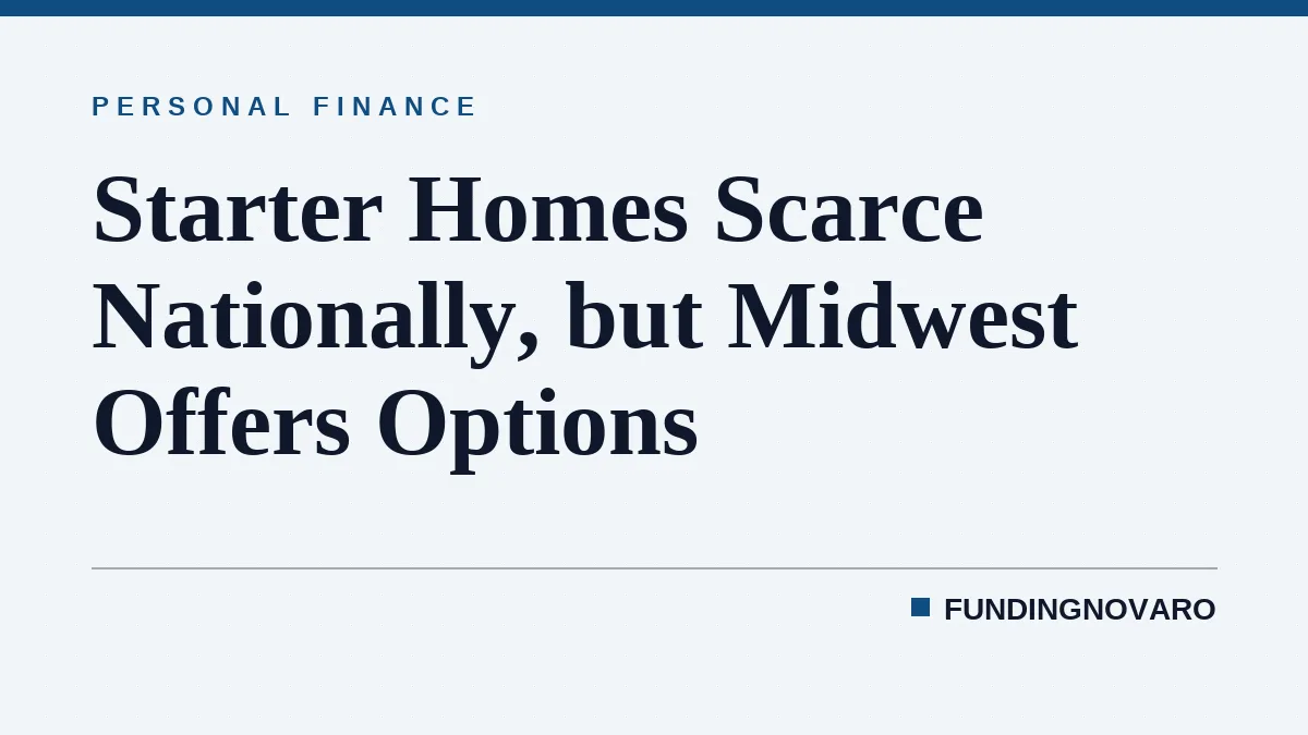 Starter Homes Scarce Nationally, but Midwest Offers Options