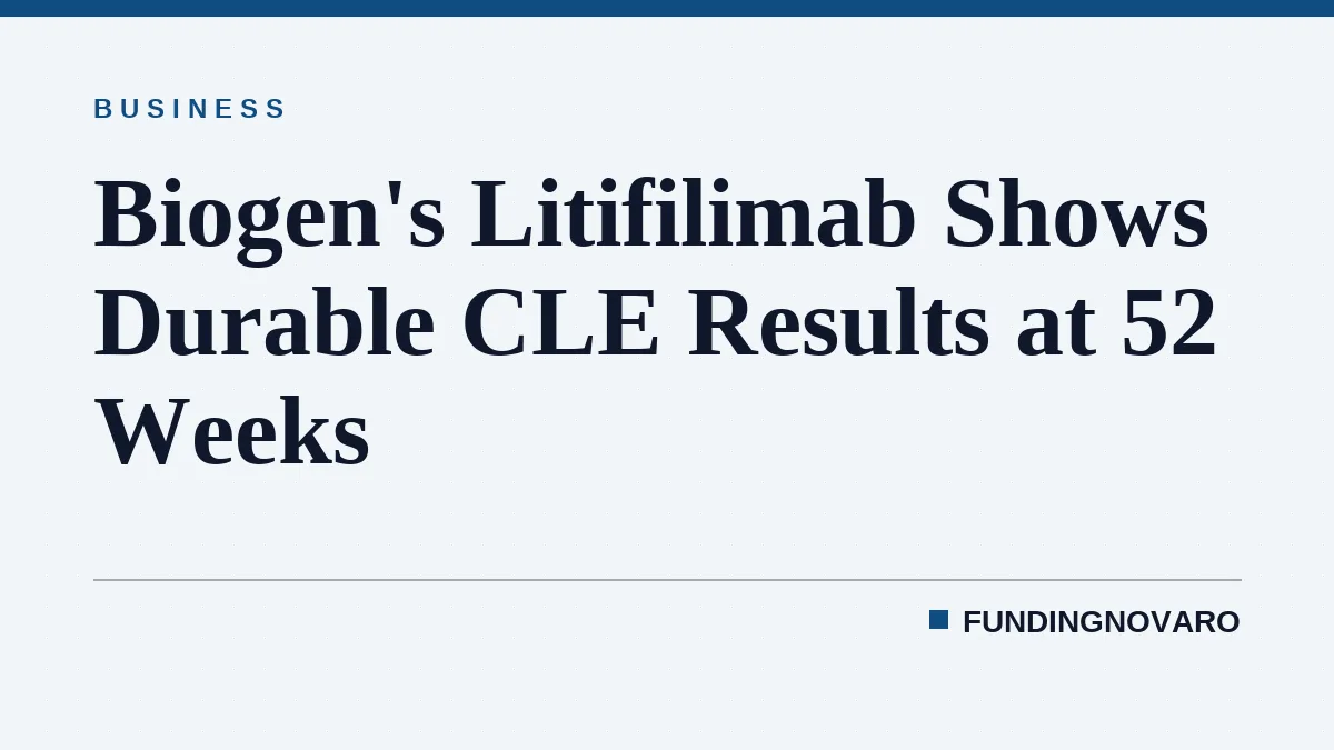 Biogen's Litifilimab Shows Durable CLE Results at 52 Weeks