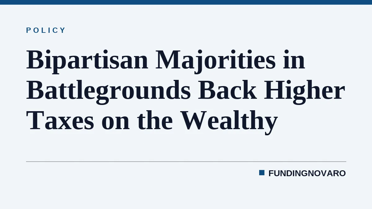 Bipartisan Majorities in Battlegrounds Back Higher Taxes on the Wealthy