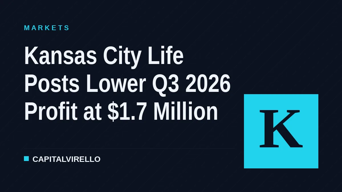 Kansas City Life Posts Lower Q3 2026 Profit at $1.7 Million