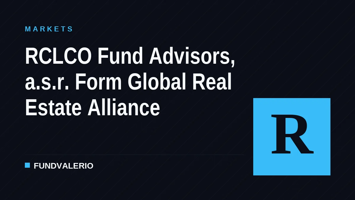 RCLCO Fund Advisors, a.s.r. Form Global Real Estate Alliance