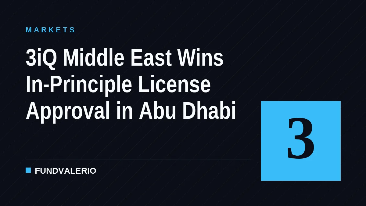 3iQ Middle East Wins In-Principle License Approval in Abu Dhabi