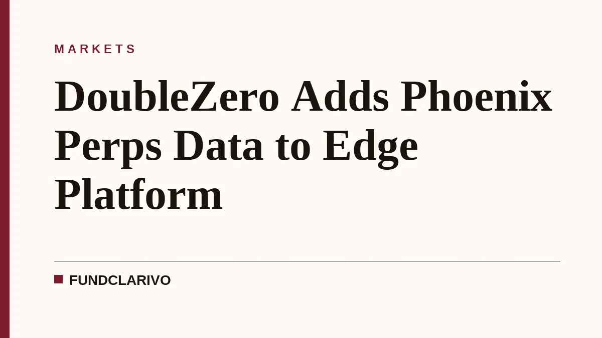 DoubleZero Adds Phoenix Perps Data to Edge Platform