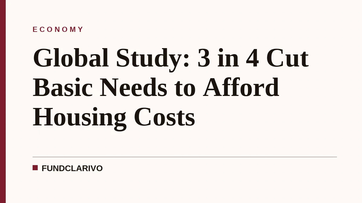 Global Study: 3 in 4 Cut Basic Needs to Afford Housing Costs