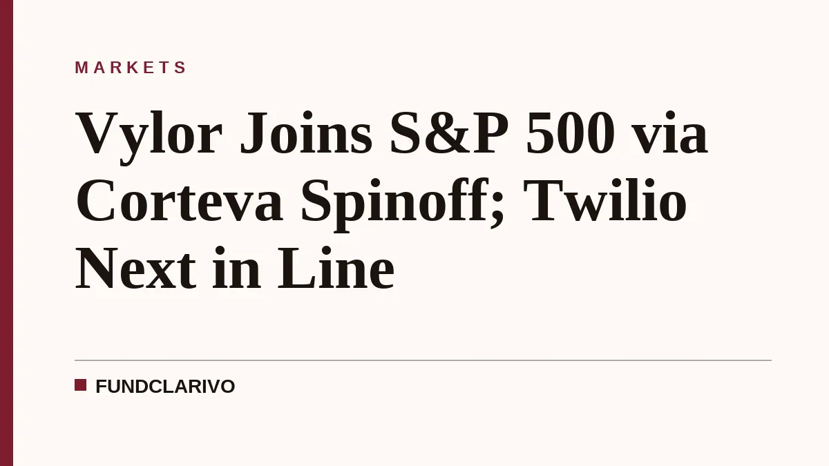 Vylor Joins S&P 500 via Corteva Spinoff; Twilio Next in Line